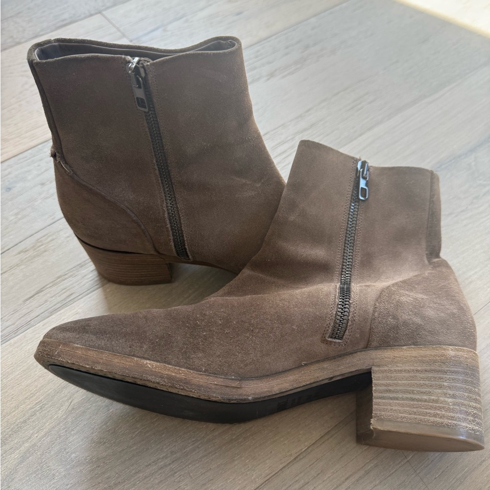 Vince Brown Suede Ankle Boots